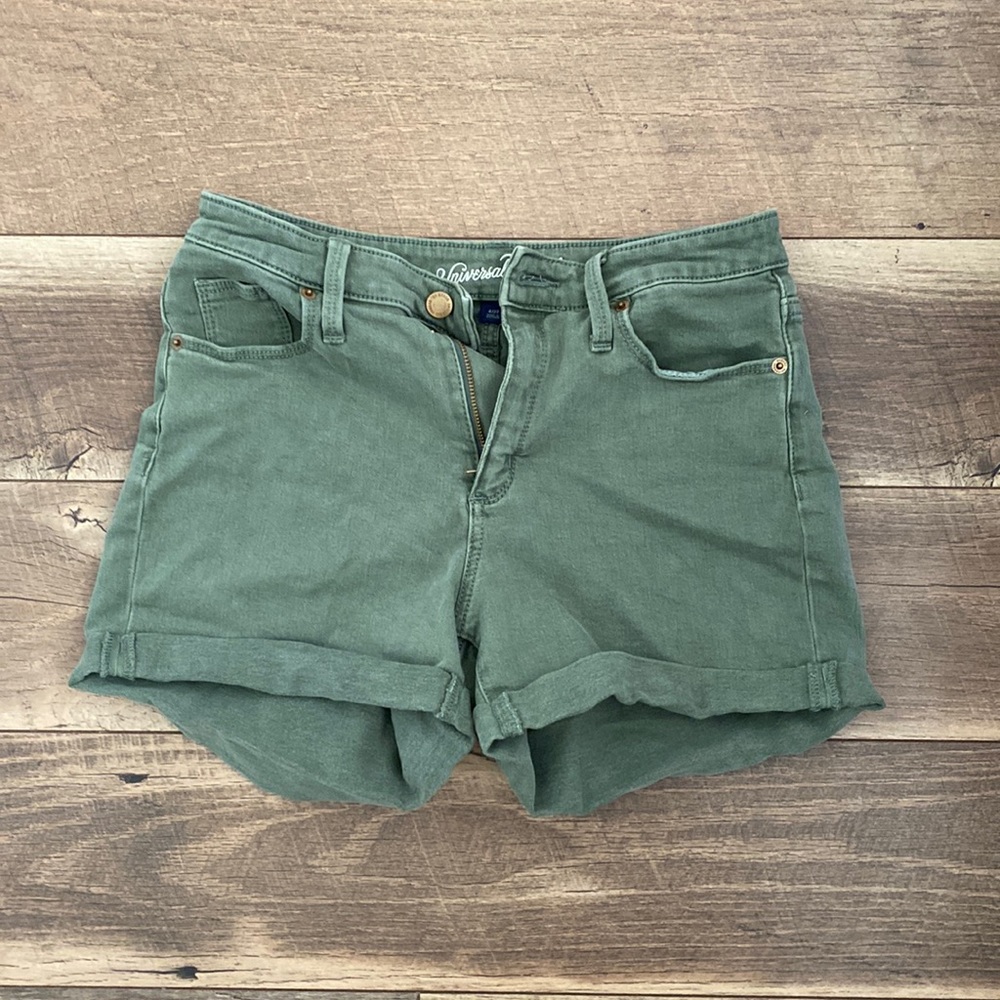 High rise midi shorts